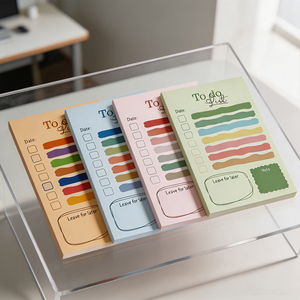 Blocs de notas personalizados SK, coloridos, con listas de tareas, organizadores de notas adhesivas con sección de fecha y notas. - Product Image 4