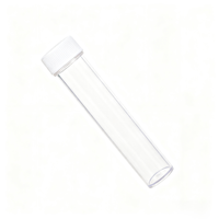 Tube en plastique transparent résistant, conteneur d'emballage cylindrique transparent avec bouchon à vis, personnalisable, qualité alimentaire, impression UV/sérigraphie sur mesure