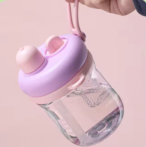 New Customized <b>Plastic</b> Water Bottle Portable Student Cute Gift Kids Girls Drinking <b>Plastic</b> Cup with Straw - Product Image 4