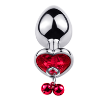 Ventes chaudes : Dilatateur anal en métal avec base en diamant ronde/en forme de cœur, plug anal privé BDSM pour hommes et femmes