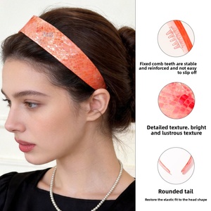 Fascia per <span class=keywords><strong>Capelli</strong></span> Iridescente a Quadri Chic, Versatile per Uso Quotidiano, Accessorio per <span class=keywords><strong>Capelli</strong></span> con Logo Personalizzato, Fascia per Donna - Product Image 3