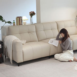 Elegante e moderno di lusso soggiorno mobili eleganti moderni convertibili a tre posti in vera pelle divano <span class=keywords><strong>Design</strong></span> minimalista letto - Product Image 4