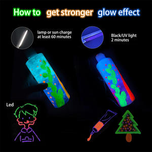 अंधेरे पेंट के लिए 8 रंग 20 मिलीलीटर/0.7 औंस चमक अंधेरे पेंट के लिए लंबे समय तक चलने वाली चमक पेंट के लिए लंबे समय तक स्थायी चमक पेंट सेट - Product Image 5