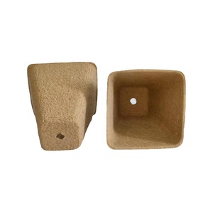 Plateau de <span class=keywords><strong>semis</strong></span> de pâte biodégradable recyclable jardinière de graines de fleurs jetable ronde/carrée Pots de pépinière de pâte à papier tasses de <span class=keywords><strong>semis</strong></span> - Product Image 5