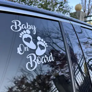 Ready To Ship Uv Protect Customize Baby In Car Cut Out Decals Car Vinyl Transfer Stickers Car Window Decals