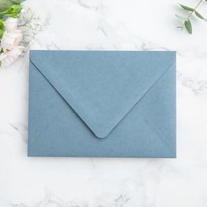 Euro Flap Dusty Blue Flower Liner Enveloppes 5x7 Pouces 50pcs avec des autocollants dorés pour les invitations de mariage Cartes Photos Cartes postales - Product Image 4