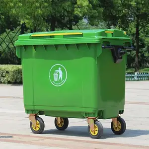 Nhựa ngoài trời Thùng rác bin Thùng rác có thể 1100 lít chất thải bin bánh xe bin