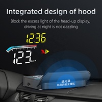 Affichage tête haute M17 OBD GPS double système : vitesse, régime moteur, température eau, tension, niveau carburant, boussole, horloge pour toutes les voitures