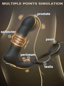 Vibrazione dimenante prostatico massaggiatore perline di spinta vibratore anale Dildo Gay Sex Toy Prostate stimolano giocattoli - Product Image 4