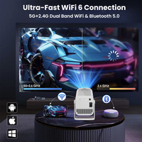 Puce Android 13.0 Amlogic T950S AUTO Keystone Projecteur vidéo pour maison intelligente haute luminosité