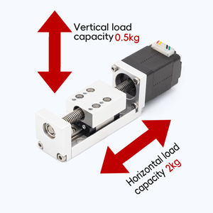 UMOT DC liga de alumínio Mini Nema 8 20/30/40/50/60/70/80/90/100mm estágio eficaz parafuso de chumbo curso Linear único eixo robô CNC - Product Image 4