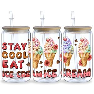 Prix de gros – Films UV DTF de haute qualité pour gobelets 16oz Libbey – Autocollants étanches sans transfert thermique – Transferts UV DTF pour gobelets - Product Image 5