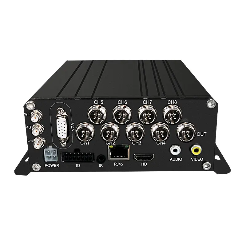 AHD 1080p H.264 Sistema MDVR de 8 canales ST9808 Cámara grabadora de video digital móvil DVR con 4G y GPS