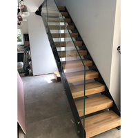 Escalier à double poutre en acier sur mesure pour la maison et le commerce