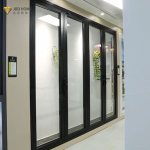 Conception de l'<span class=keywords><strong>entrée</strong></span> principale <span class=keywords><strong>Porte</strong></span> pliante en aluminium Portes pliantes en verre à double couche pour la maison <span class=keywords><strong>Porte</strong></span> pliante de qualité supérieure - Product Image 1