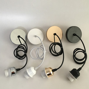 Portalámparas E27 con Cable de 2 Metros, Placa de Techo, Accesorio para Lámpara Colgante, para Dormitorio, Comedor - Product Image 1
