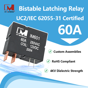 Cuộn dây kép 60A 250VAC 6V 9V 12V 24V 48V DC <span class=keywords><strong>PCB</strong></span> Rơle chốt từ cho tủ phân phối điện - Product Image 2