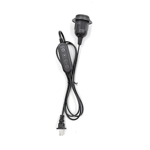 Enchufe de cable del Himalaya <span class=keywords><strong>E27</strong></span> E14 portalámparas interruptor de atenuación cable negro Cable de EE. UU. atenuador de inserción plana de 2 pines personalizar cable de alimentación y enchufe - Product Image 2