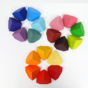 Beech Wood Corner Stone Puzzle Building Blocks For Children 4-<b>7</b> Years Old Educational Toy Gift - Product Image 3