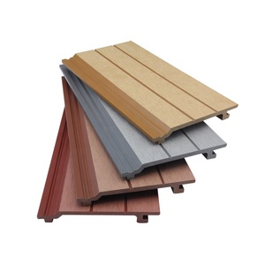 Panneau mural décoratif extérieur en WPC <span class=keywords><strong>PVC</strong></span>, composite vinyle, imperméable, revêtement mural en bois - Product Image 6