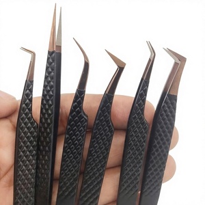 Offre exceptionnelle HOOPER COMPANY, pince à épiler professionnelle de qualité supérieure en acier inoxydable antistatique pour extensions de cils - Product Image 1