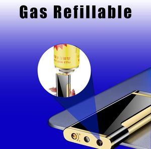 Briquet en métal personnalisé avec logo, rechargeable au gaz, coupe-vent et portable, idéal pour les cadeaux promotionnels - Product Image 5