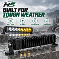 Barre lumineuse LED HSSH améliorée de 30 pouces 150W à une rangée avec contrôle par application et rétroéclairage RGB, faisceau de conduite tout-terrain pour camion 4x4