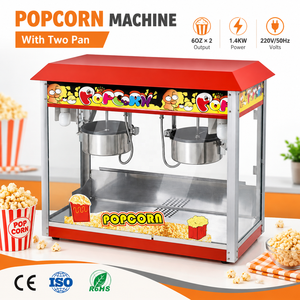 Máquina de palomitas de maíz doble eléctrica de lujo <span class=keywords><strong>6</strong></span> OZ * <span class=keywords><strong>2</strong></span> fabricante de palomitas de maíz comercial de gran tamaño para cine - Product Image 1