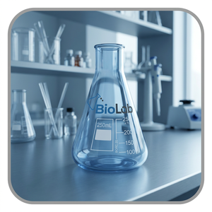Fiole Erlenmeyer en verre bleu, fiole conique graduée, récipient de mélange de laboratoire - Product Image 4