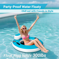 Matelas flottant gonflable rond de haute qualité pour jeux aquatiques, équipement de piscine, hamac aquatique, plateforme de relaxation