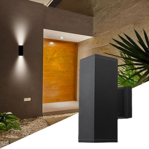 18W AC 110V ấm trắng Vuông Tường sconce vườn cửa hàng khách sạn Không thấm nước IP65 thép không gỉ Nhôm dẫn Đèn tường cho ngoài trời - Product Image 1