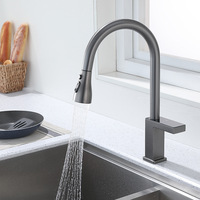 Robinet de cuisine intelligent à capteur, en cuivre, à poser sur comptoir, avec douchette extractible, monocommande chaud/froid, avec cartouche céramique