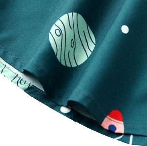 Personalizzato il tuo Design pantaloncini da salotto maniche magliette blu <span class=keywords><strong>spazio</strong></span> tutto su stampa bottoni up t-Shirt 2 pezzi set per uomini e donne bambini - Product Image 5