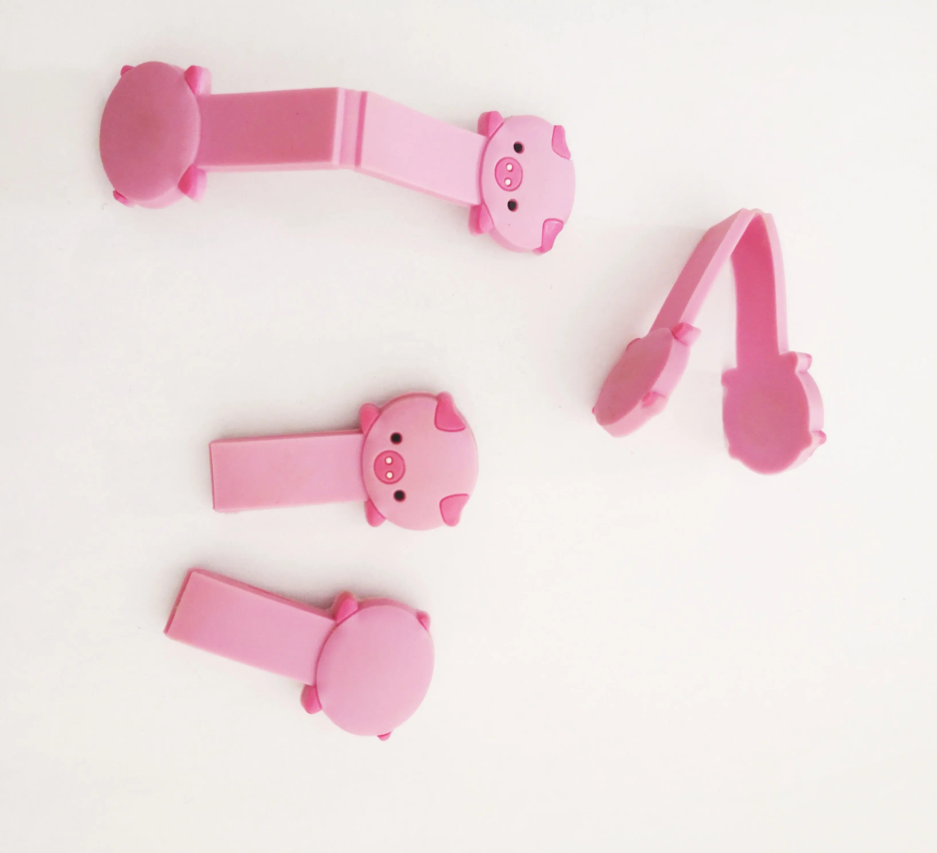 Японская и корейская мода, популярные пластиковые закладки, сделанные на заказ формы, 3D мягкий ПВХ/резиновый розовый милый поросенок, магнитный зажим для бумаги