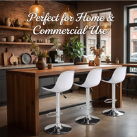 Chaise de bar pivotante moderne et élégante pour cuisine, avec siège en plastique coloré et hauteur réglable