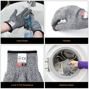 Gants de sécurité <span class=keywords><strong>anti</strong></span>-<span class=keywords><strong>coupure</strong></span> légers de niveau 5 Gants de protection pour la <span class=keywords><strong>cuisine</strong></span> écaillage du poisson - Product Image 6