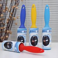 Mini wieder verwendbare manuelle Kunststoff Haushalt Teppich Kleidung Tierfell Tierhaar Reinigung klebrige Papier Fussel rolle