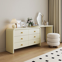 Meubles de chambre à coucher minimalistes nordiques modernes avec miroir de vanité et coiffeuse sur pied pour hôtel ou appartement
