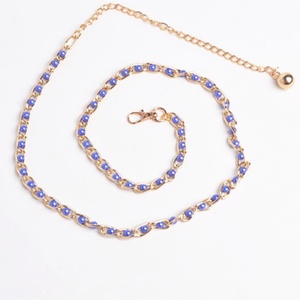 Factory Direct Supply Korean Style Four Seasons Casual Slimming for Women Alloy Pearl Decoration for Skirt <b>Waist</b> <b>Chain</b> Dress - Product Image 1