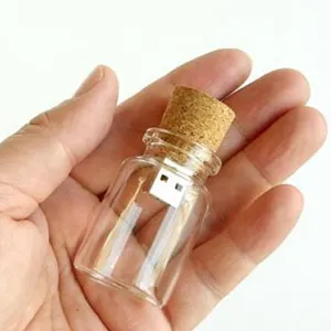 Bouteille de souhait en verre de liège, clé USB 2.0, cadeau pour enseignants multifonctionnel, lecteur flash 3.0
