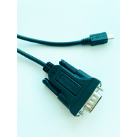 Cable adaptador de serie macho DB9 de 9 pines micro USB de 5 pies para Windows Mac OS Linux FTDI Chipset
