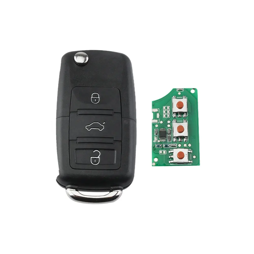 1J0959753 DA/AH/AG 1K0959753G For VW PASSAT Polo Skoda Seat Golf Beetle 3 Buttons Flip Remote Car Key 433Mhz ID48