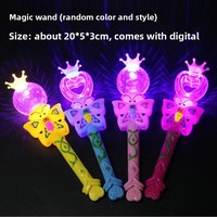 Baguette Magique Lumineuse pour Fille, Jouet de Fée Princesse, Baguette Clignotante en Plastique avec Lumières pour Filles