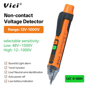 Probador eléctrico de voltaje sin contacto de alta y baja sensibilidad seleccionable <span class=keywords><strong>Vici</strong></span>, tipo bolígrafo, detector de voltaje de seguridad, herramienta - Product Image 1