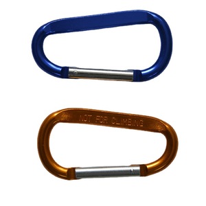 Mosquetón tipo D de aleación de aluminio, gancho ligero para exteriores de 8,3 cm, accesorios para mochila, opciones de color negro y plateado - Product Image 3