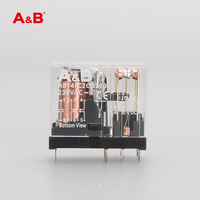 Relais électromagnétique miniature A&B AB14FC2CO730 24V 5A à contact en cuivre 8 broches pour climatiseur, protection scellée pour carte PCB