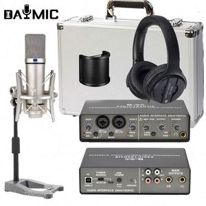 Interfaz de Audio Profesional para Estudio, Micrófono de Grabación, Auriculares, Equipo de Música para el Hogar, Canto, Transmisión - Product Image 1
