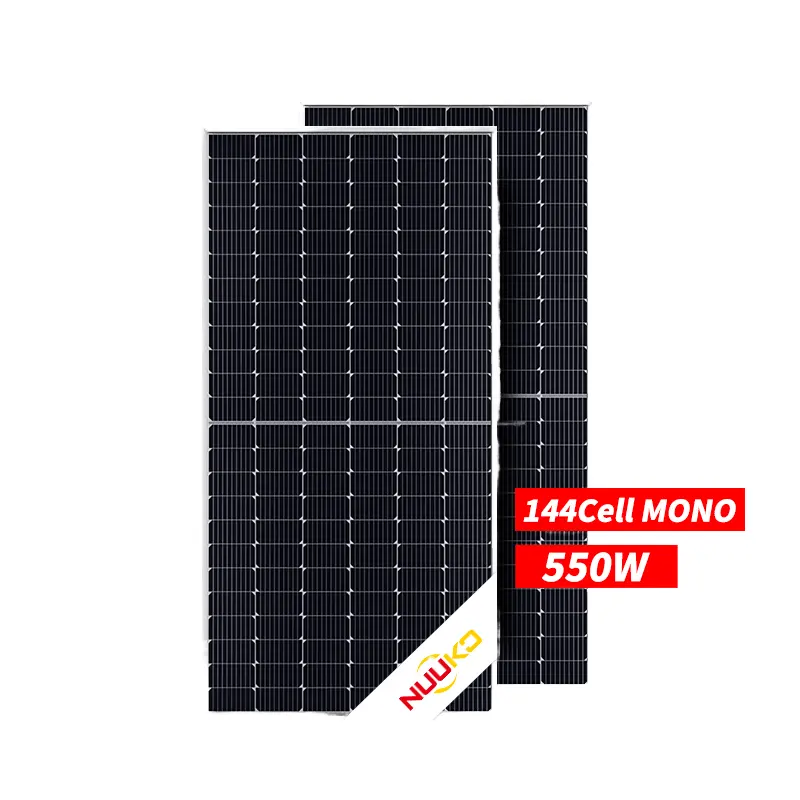 NUUKO zweiseitiges 182 mm hocheffizientes PERC mono-halbzellen-solarpanel 530 W 535 W 540 W 545 W 550 W Pv-Modul für Solarenergiesystem