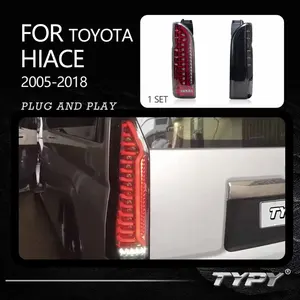 Nuevo Conjunto de Luces Traseras LED TYPY 2005-2018 para Hiace con Luces de Circulación Diurna y Señales de Giro, Lente Ahumada/Tintada - Product Image 2