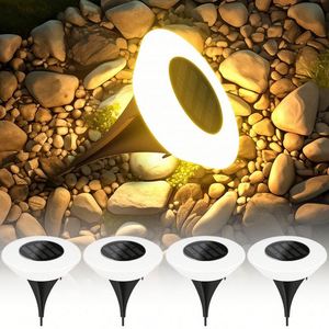 Lampe solaire LED pour pelouse, fontaine d'eau extérieure, matériau ABS, étanche, décoration de jardin de villa, balcon, terrasse, ronde, cadeau - Product Image 2